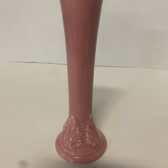 Brush McCoy Bud Pink Vase , small chip on top - Picture 2 of 8